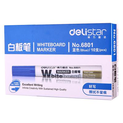 得力(deli) 思达6801(蓝)白板笔 10支/盒